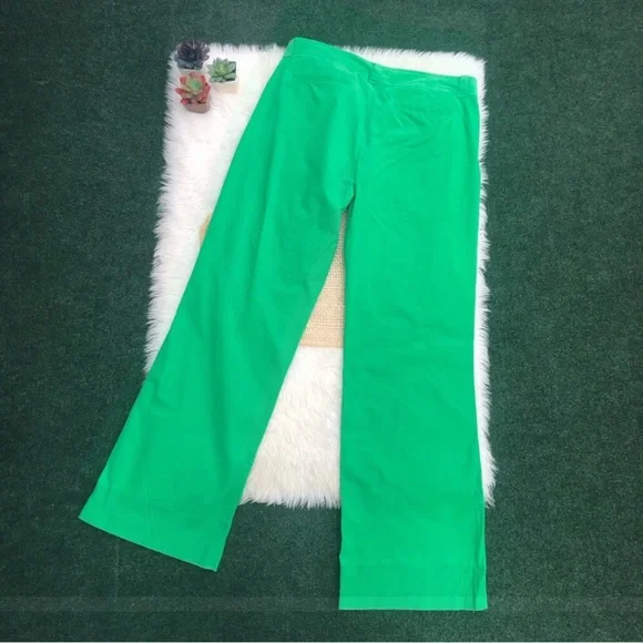 Lilly Pulitzer Green Corduroy Pants Cords - Picture 3 of 14